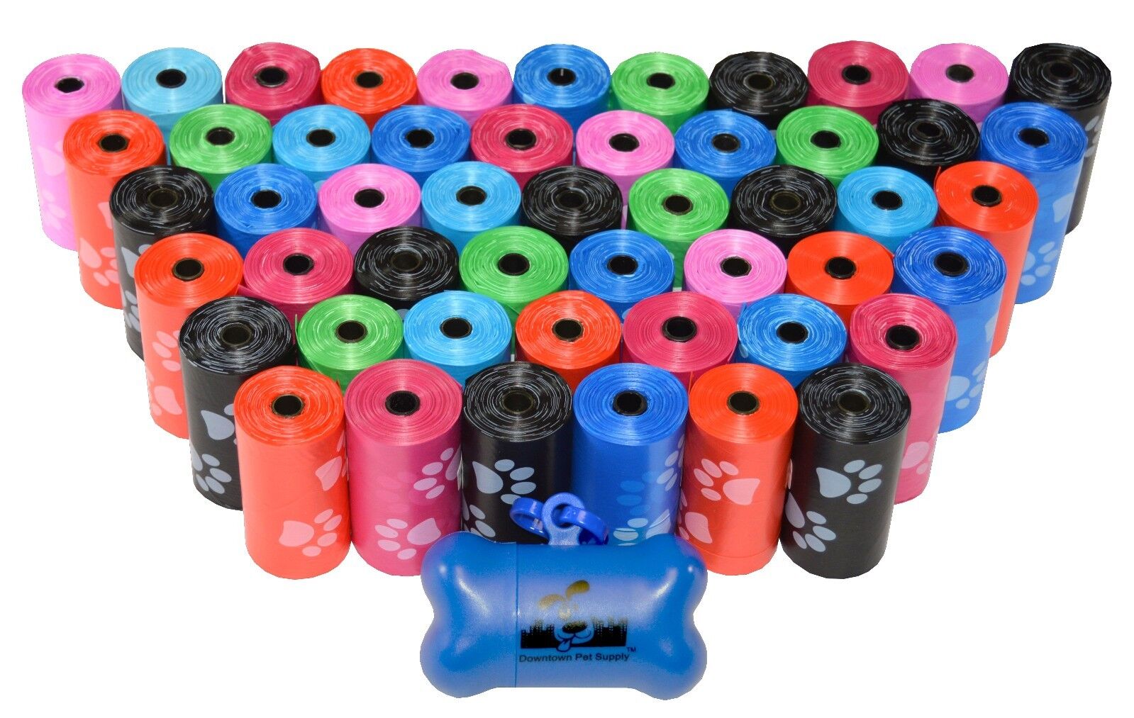 Dog Poop Bags for Pet Waste, Clean Up Refills on a Roll (Variety Sizes & Colors)