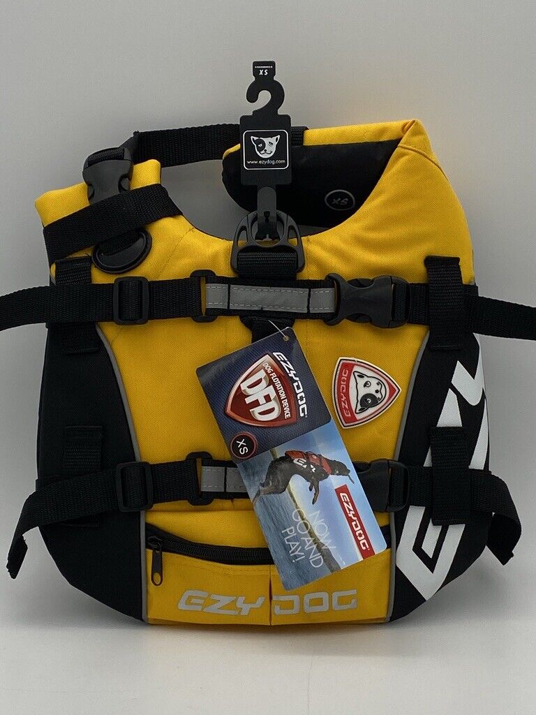 EZYDog DFD Dog Floatation Device Safety Vest Life Preserver XS SDXSY Yellow NEW