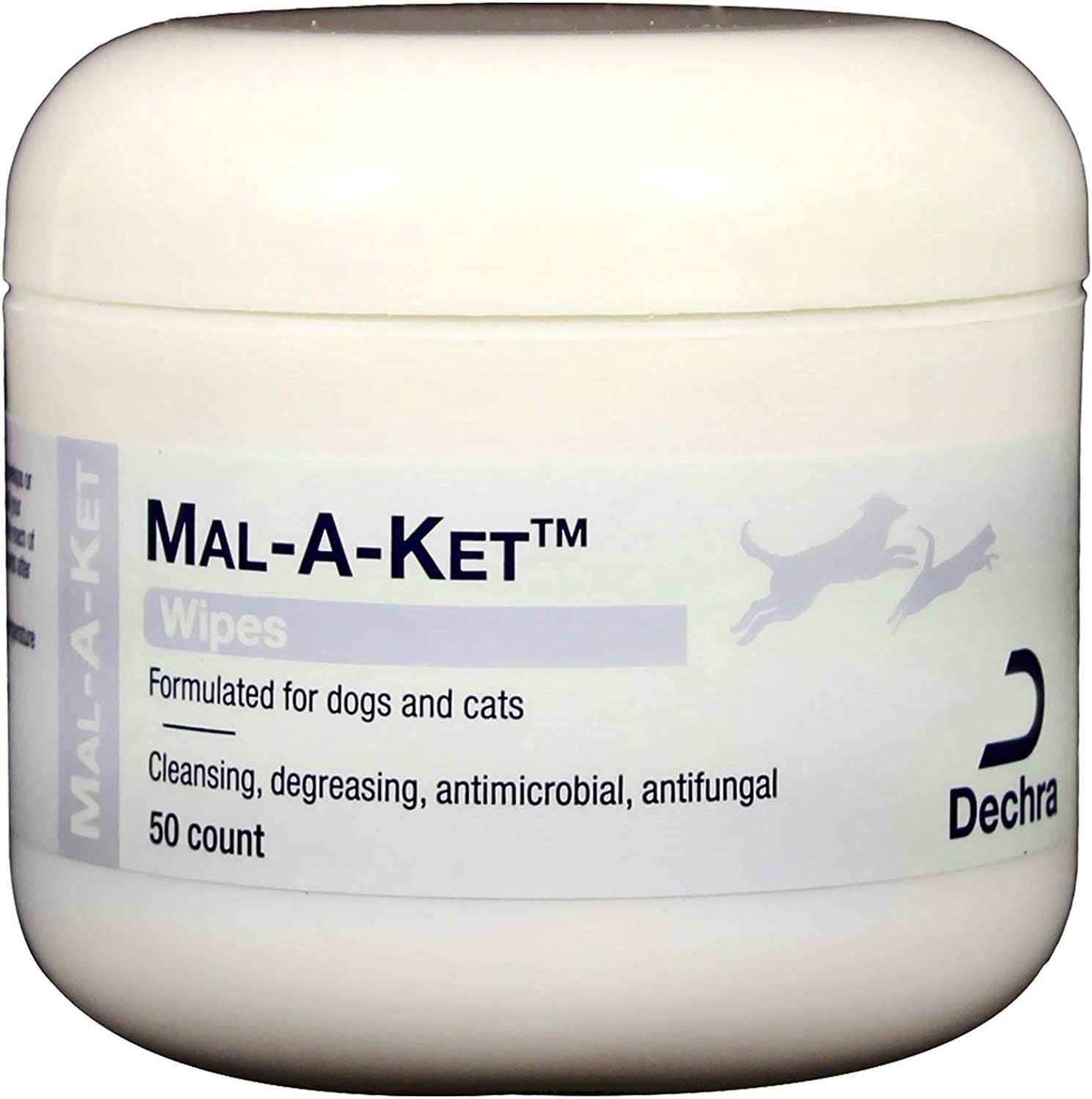 Mal-a-ket Wipes for Support Healthy Skin Dogs, Cats 50ct by Dechra Basic 