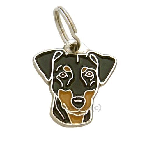 Dog name ID Tag,  Pinscher, Personalized, Engraved, Handmade, Charm