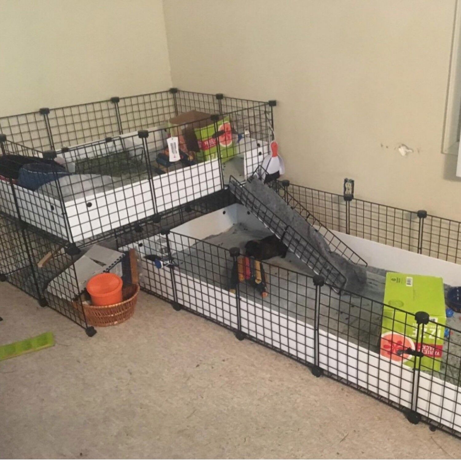 12 Panels Pet Playpen Small Animals Dog Big Rabbit Guinea Pig Yard Cage Fence