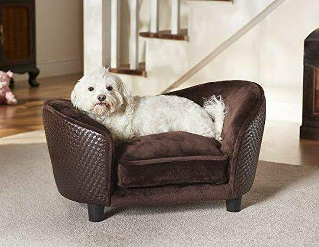 Extra Small Dog Pet Ultra Plush Snuggle Sofa Bed Extra Cushioned Arms