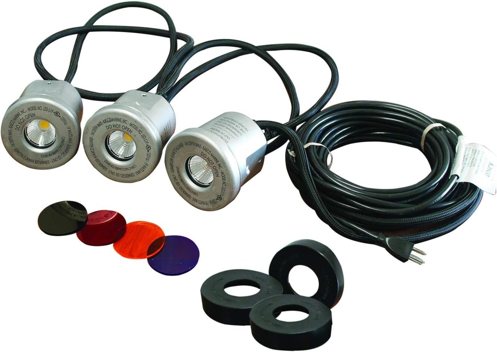 Kasco LED Stainless 3 Light Decorative Fixture Kit for 2HP - 3HP Fountains | Kasco LED Stainless 3 Light Decorative Fixture Kit for 2HP - 3HP Fountains |