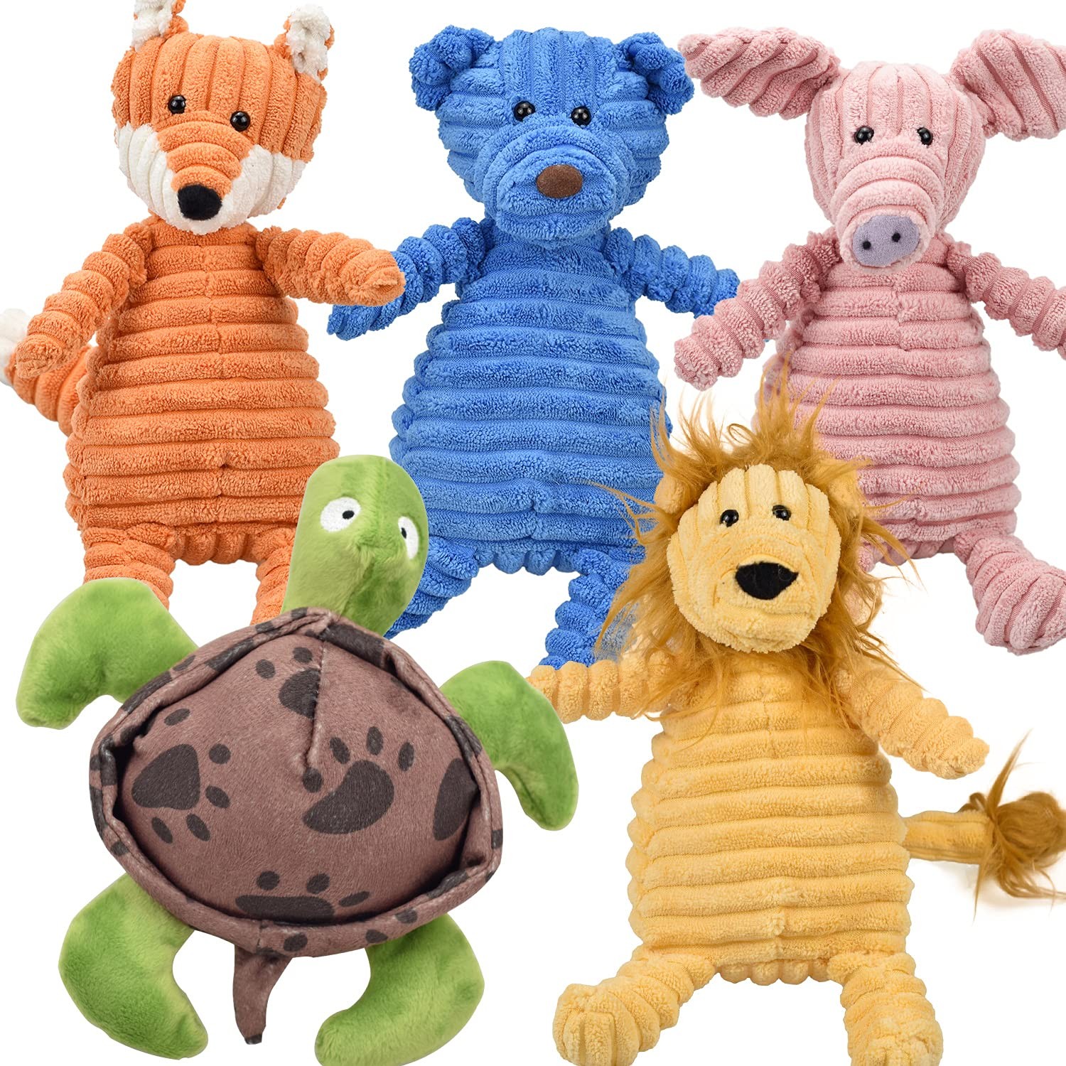 LECHONG 5Pack Dog Squeaky Plush Toys Puppy Toys Assortment Value Bundle Bulk Lar LECHONG 5Pack Dog Squeaky Plush Toys Puppy Toys Assortment Value Bundle Bulk Lar