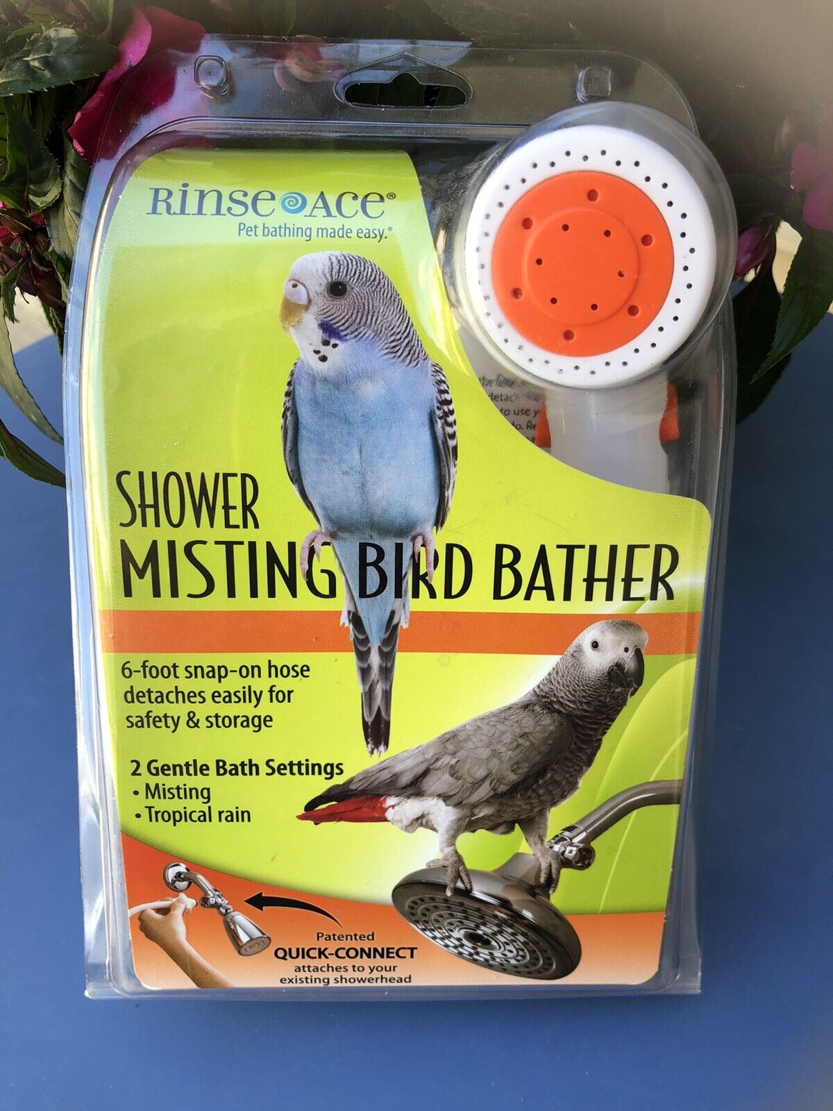 New Shower Misting Bird Bather Rinse Ace 2 Settings 6' Hose NIB