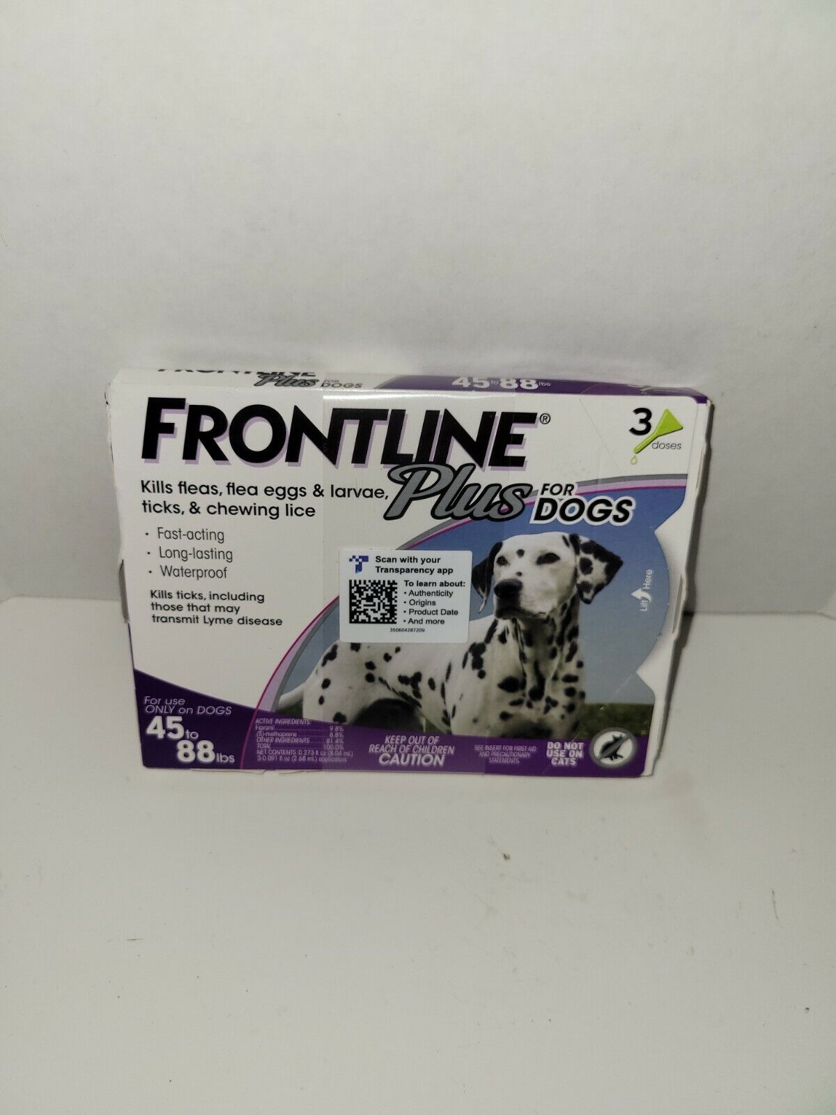 New sealed Frontline Plus Purple for Large Dogs 45 to 88 lbs, 3 Month Supply
