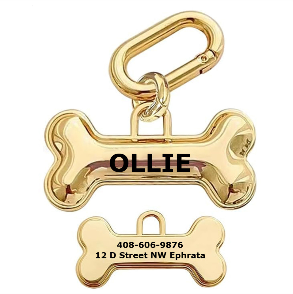 Custom Dog Tags Engraved Personalized Pet ID Name Plate 3D Bone Collar Charm Custom Dog Tags Engraved Personalized Pet ID Name Plate 3D Bone Collar Charm