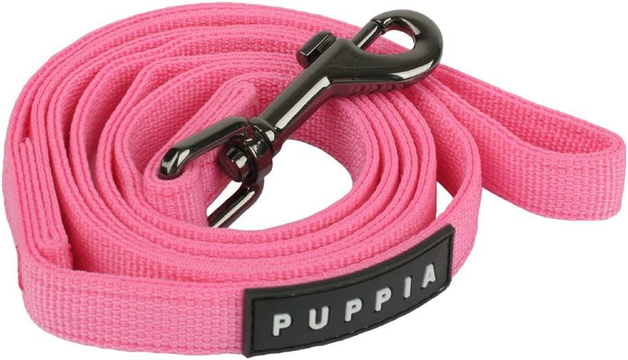 Puppia Two Tone Dog Lead Strong Durable Comfortable Grip Walking Medium, PINK 