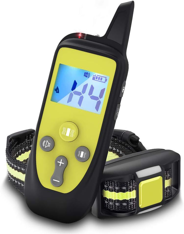 Wizco Remote Control Barking Training Collar with Safety Lock & Flashing Light,