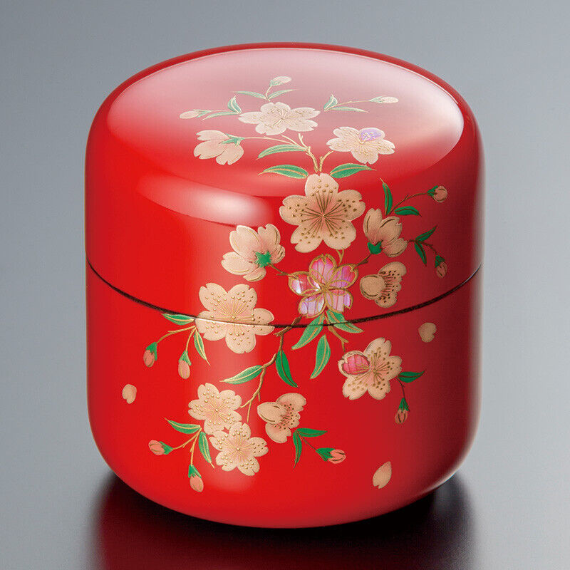 Yutori Sakura Red  Small Keepsake Urn for Human Ashes Lacquer decoration 