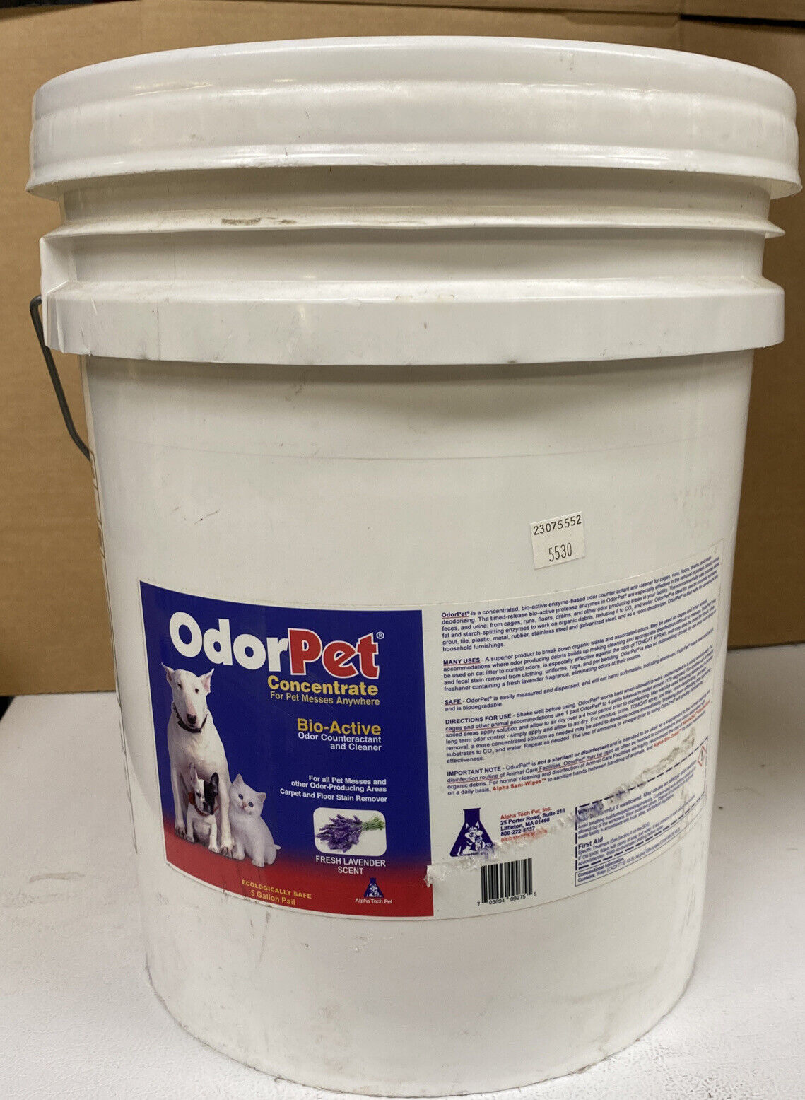 OdorPet Stain and Odor Remover Concentrate Fresh Lavender Scent. 5 Gallon