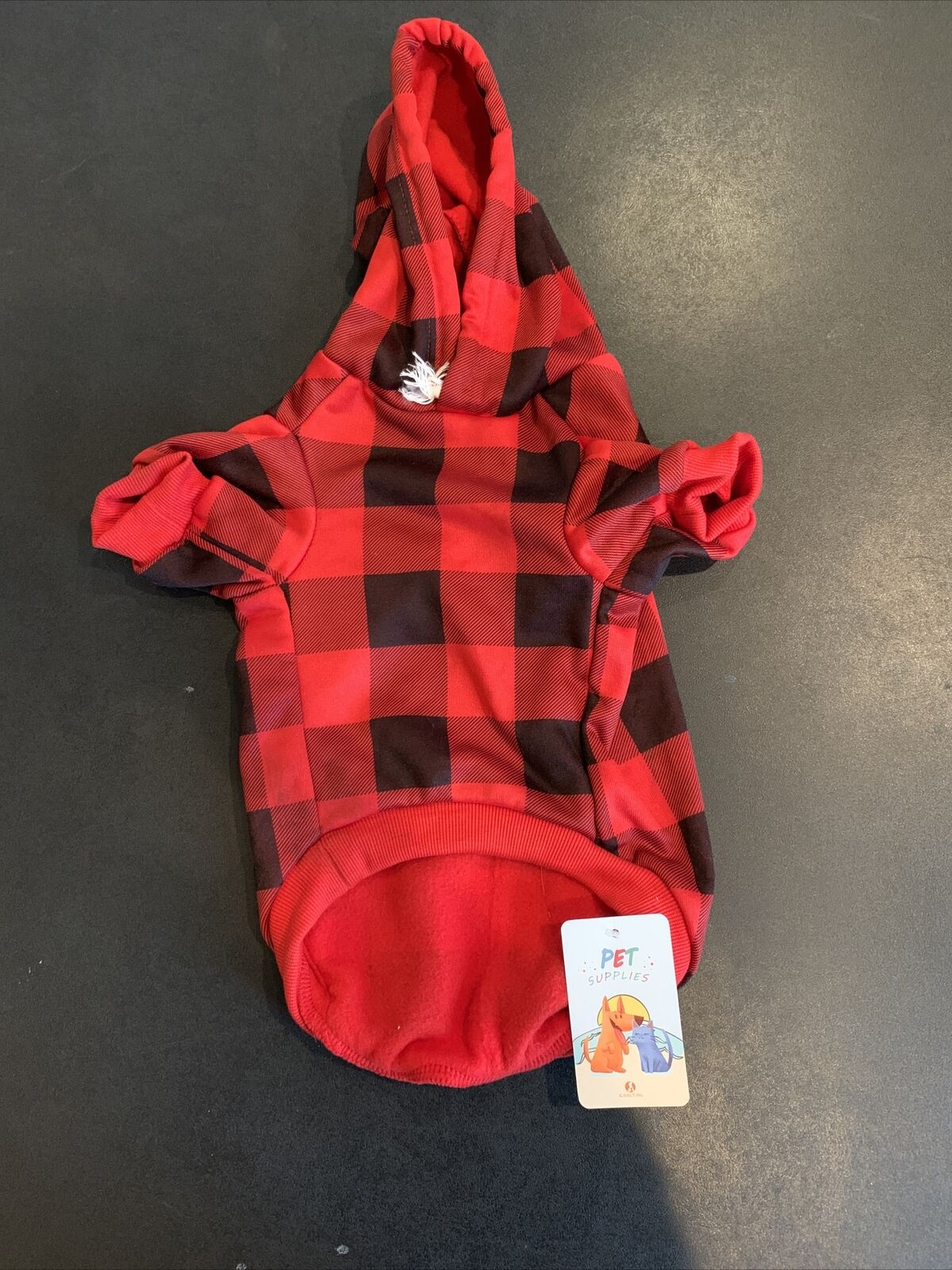 Kooltail Pet Supplies Red plaid dog hoodie