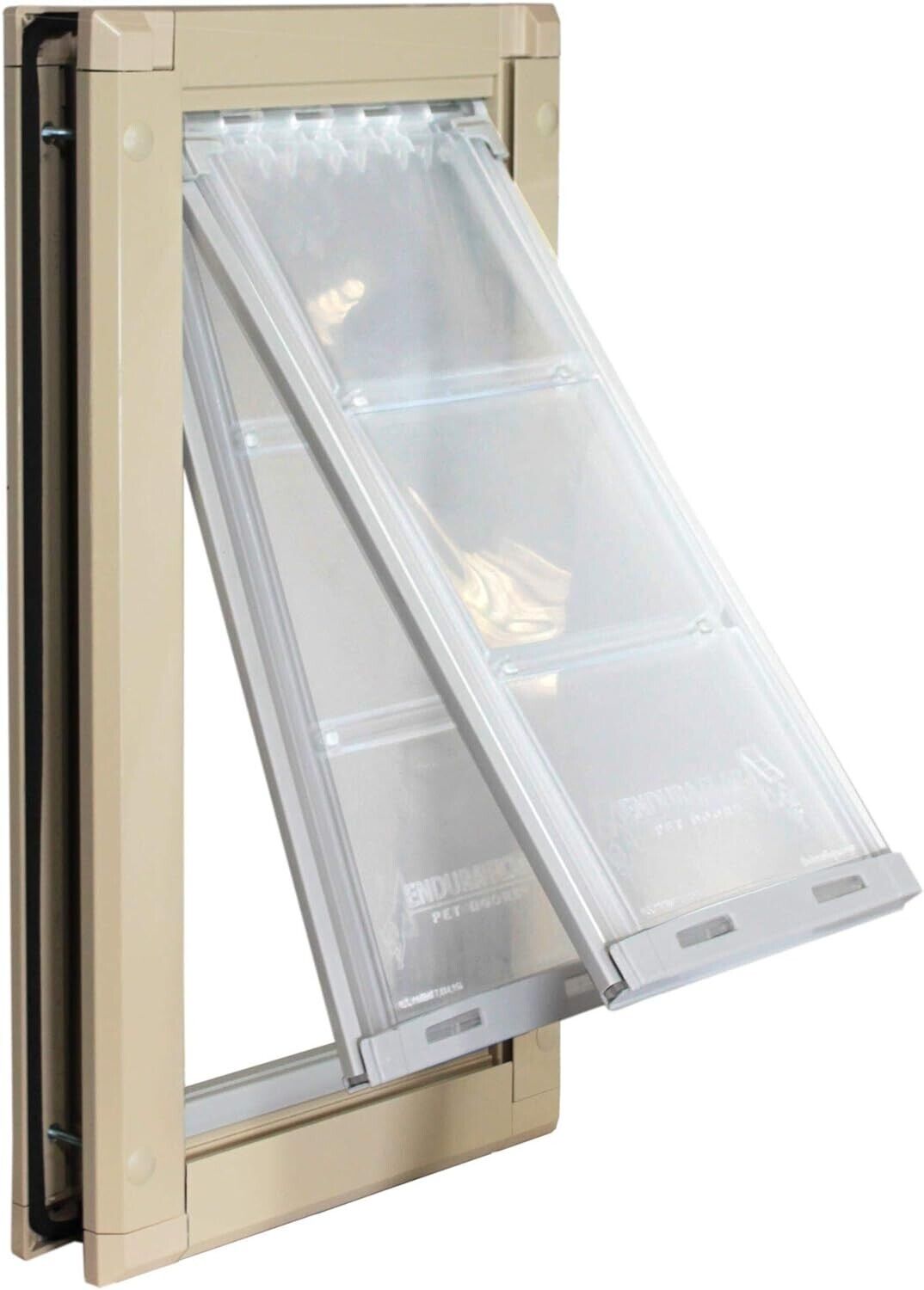 Endura Extra Large Dual Flap Insulated All-Weather Door Mount Dog Door -XL- Tan