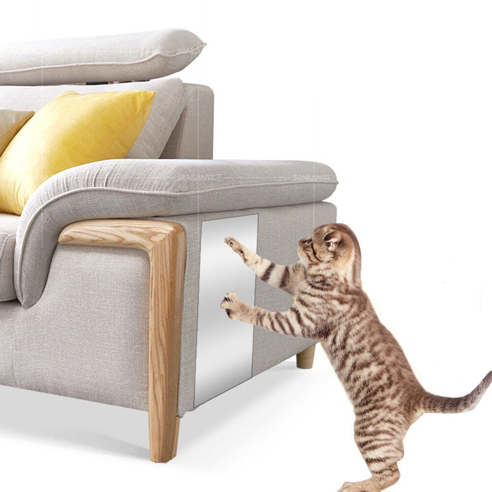 2Pcs Pet Cat Scratch Guard Mat Cat Scratching Post Furniture Sofa Protector