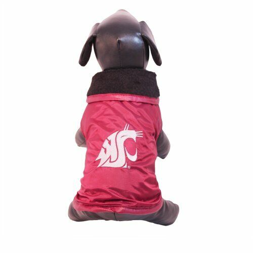NCAA Washington State Cougars All Weather Resistant Protective Dog Outerwear,...