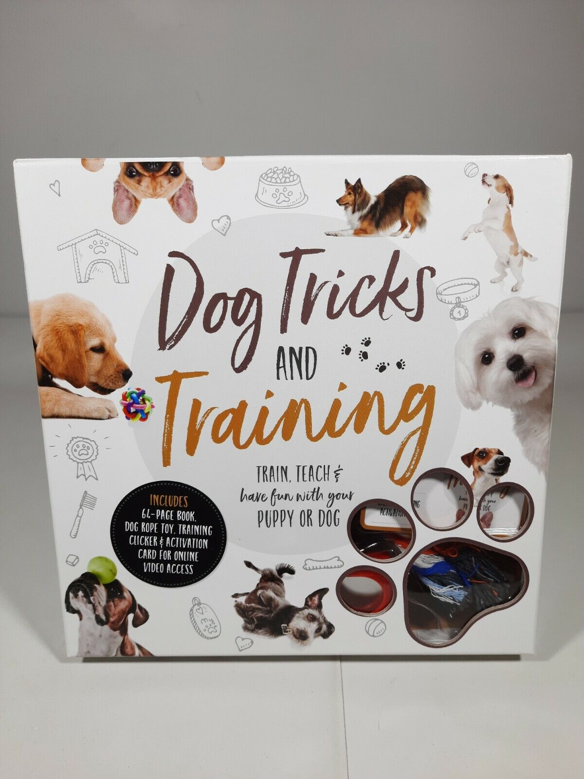 Dog Tricks And Training Includes 64-Page Book & Rope Toy w/ Online Video Access