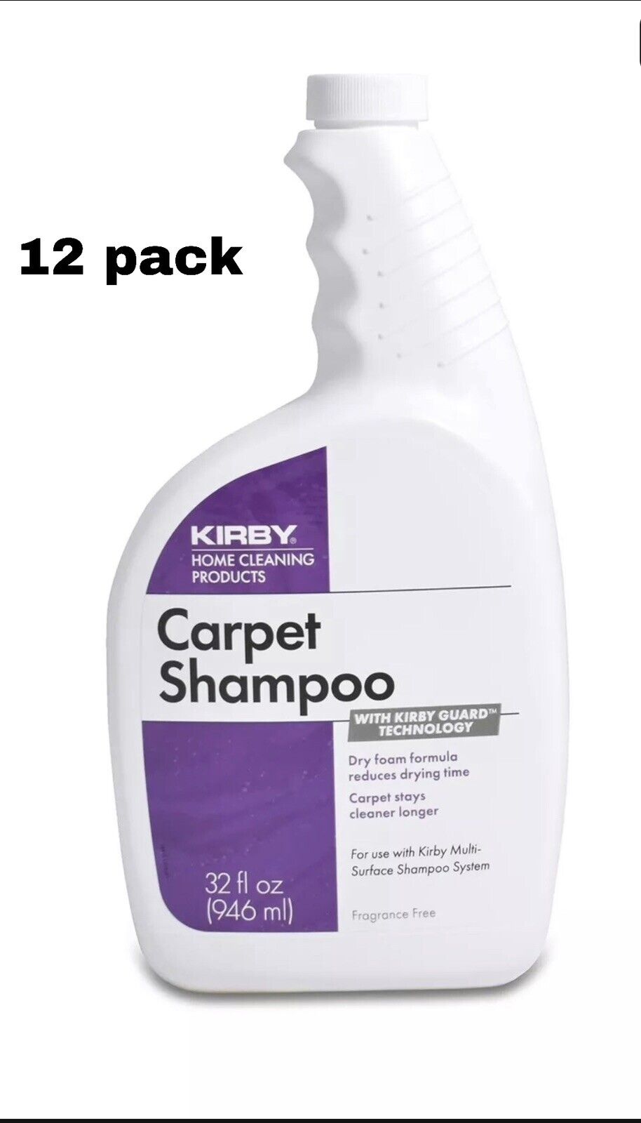 Kirby Shampoo & Stain Carpet Shampoo-Rug Remover & Odor Eliminator 32oz  12 Pack