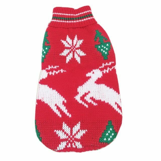 Christmas Cat Dog Sweater Pullover Winter Dog Clothes for Small Dogs Chihuahua