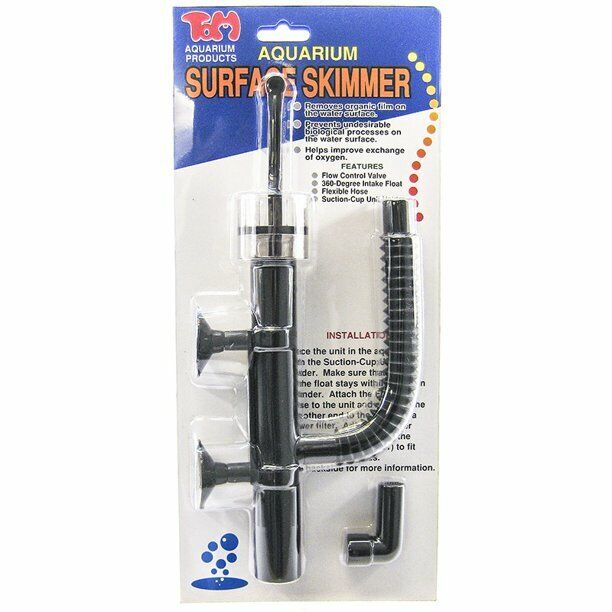 TOM AQUARIUM SURFACE SKIMMER - REMOVES WATER FILM for CANISTER & POWER FILTERS
