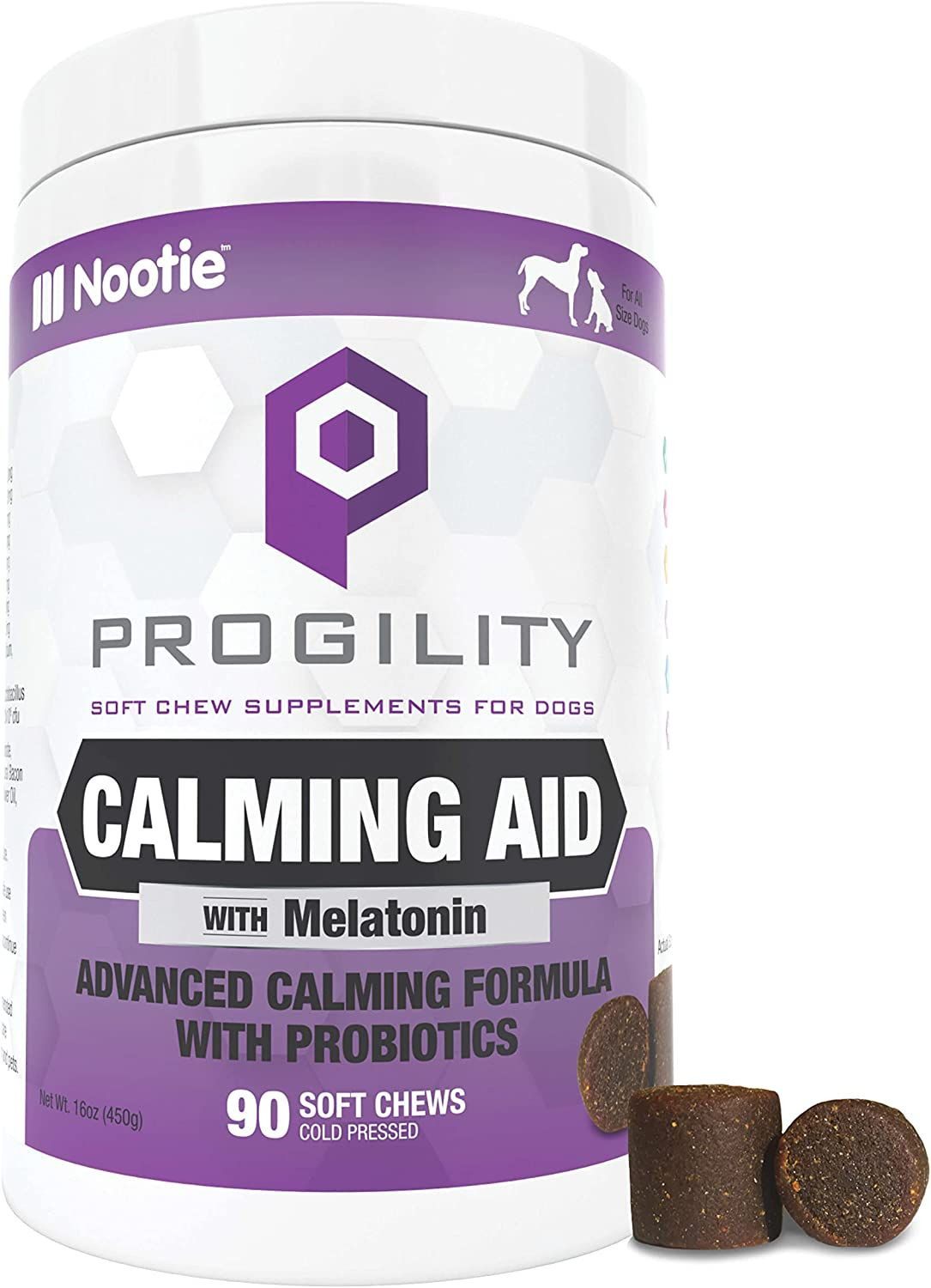 Nootie PROGILITY Daily Calming Aid Chews for Dogs - Aids Dog Anxiety,... 