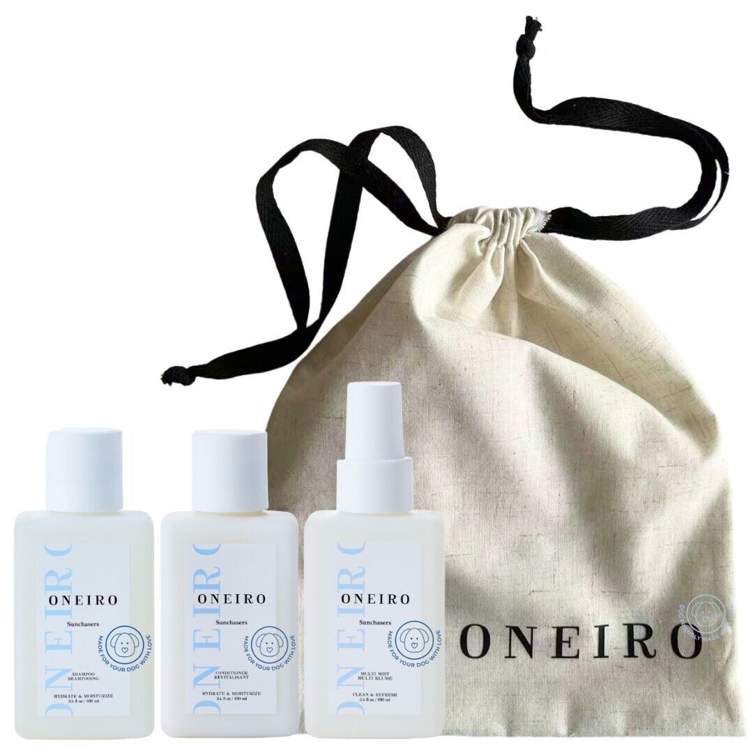 ONEIRO Luxury Dog Gift Bundle | Sustainable 3-Pc Set for Dog Grooming l 1000pcs
