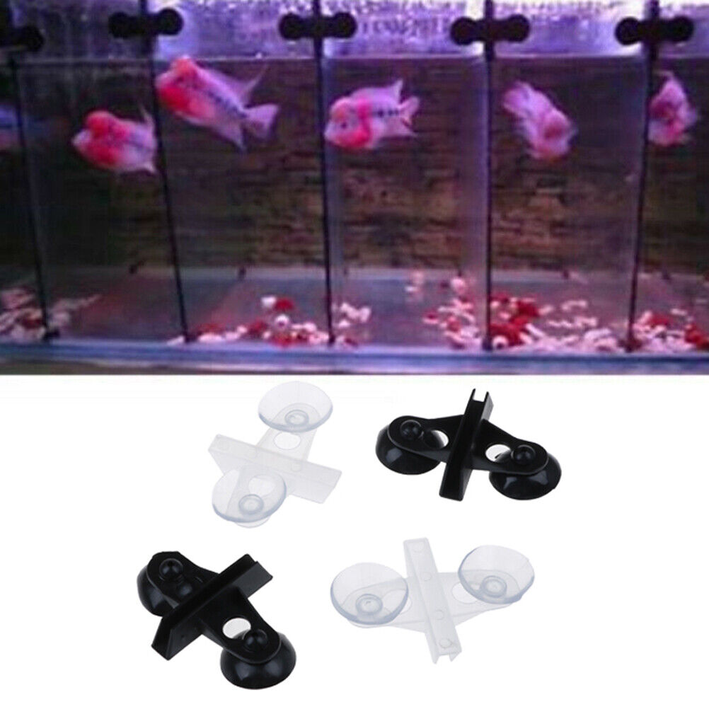 5pcs Aquarium Fish Tank Divider Suction Cup Divider Plastic Sheet Holder SetF LQ