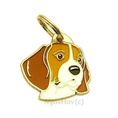 Dog name ID Tag,  Beagle, Personalized, Engraved, Handmade, Charm