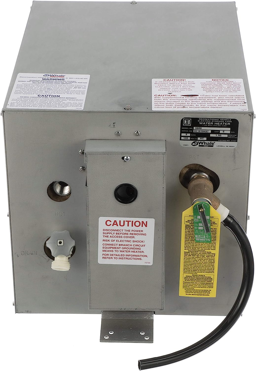 Premium Water Heater - 3 or 6-Gallon Capacity - 120V - Perfect for Boats and RV