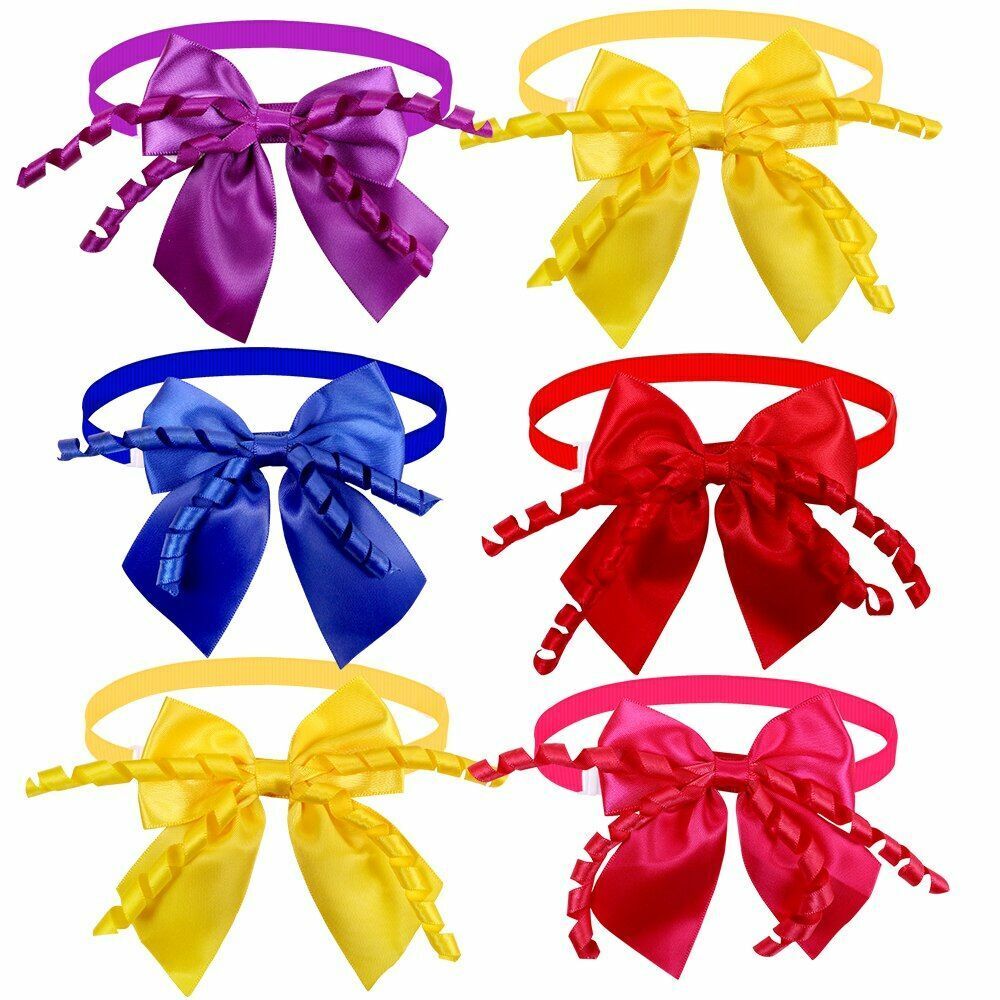 Dog Cat Puppy Necklace Collar 50pcs Large Bow Adjustable Pet Grooming Necktie
