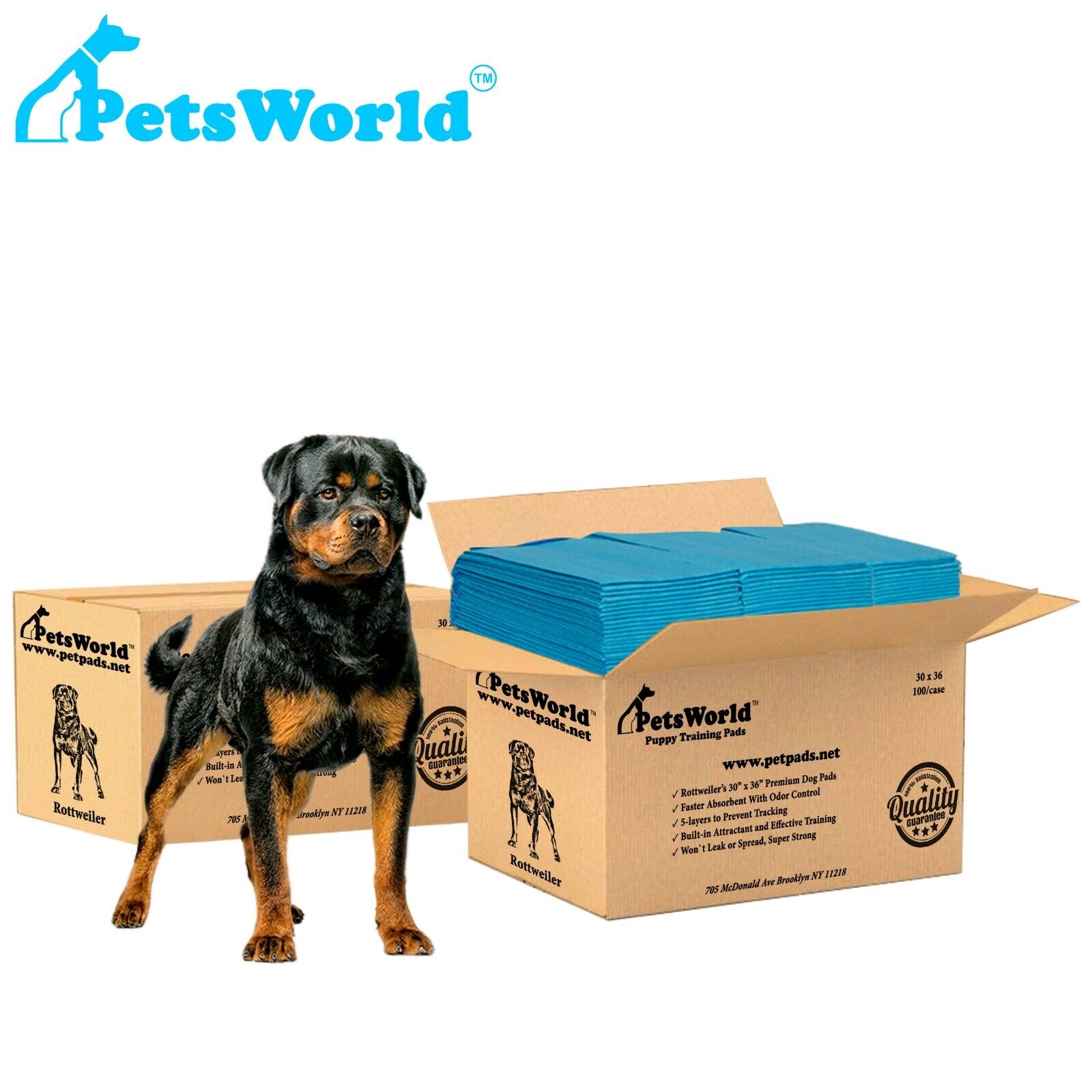 PETSWORLD Heavy Duty Dog Puppy Pads 30x36, Case 210