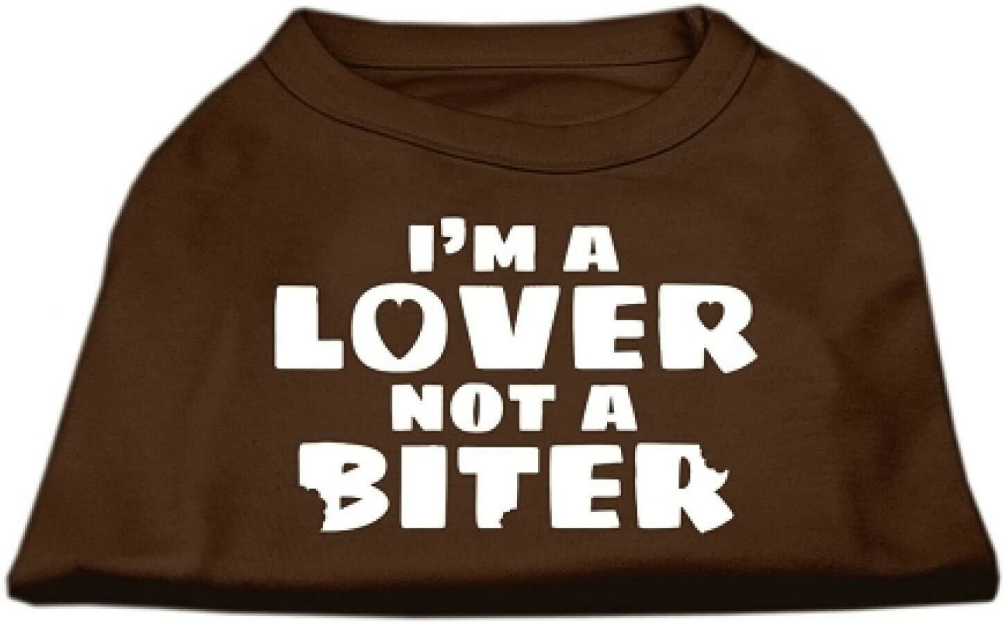 Mirage Pet Products 20-Inch I'm a Lover Not a Biter Screen Printed Dog Shirts, 3