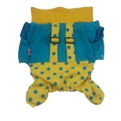 PetCircle Fleece Yellow with Blue Polka Dots S WARM Chihuahua Dog Pet Clothes