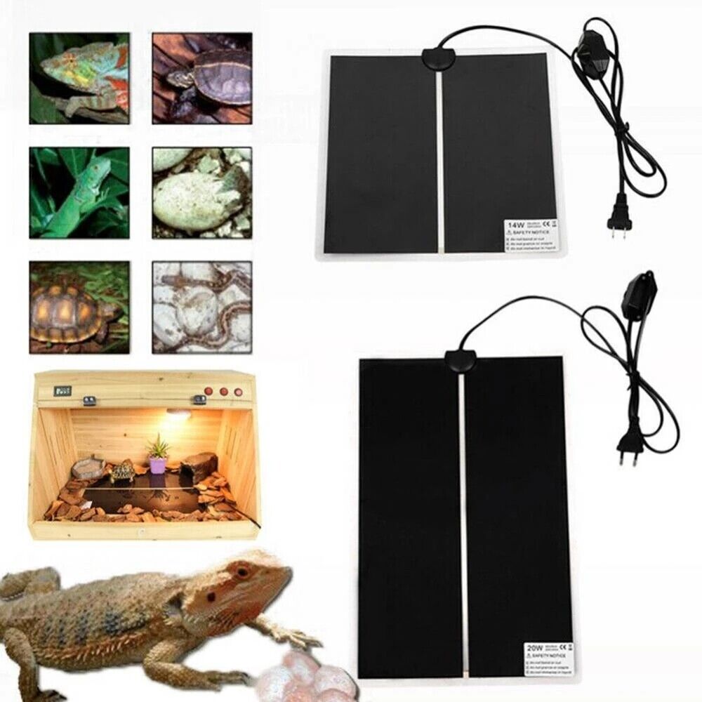 Pet Reptile Heater Under Tank Heating Pad Aquarium Warming Heat Lizard Mat 110V