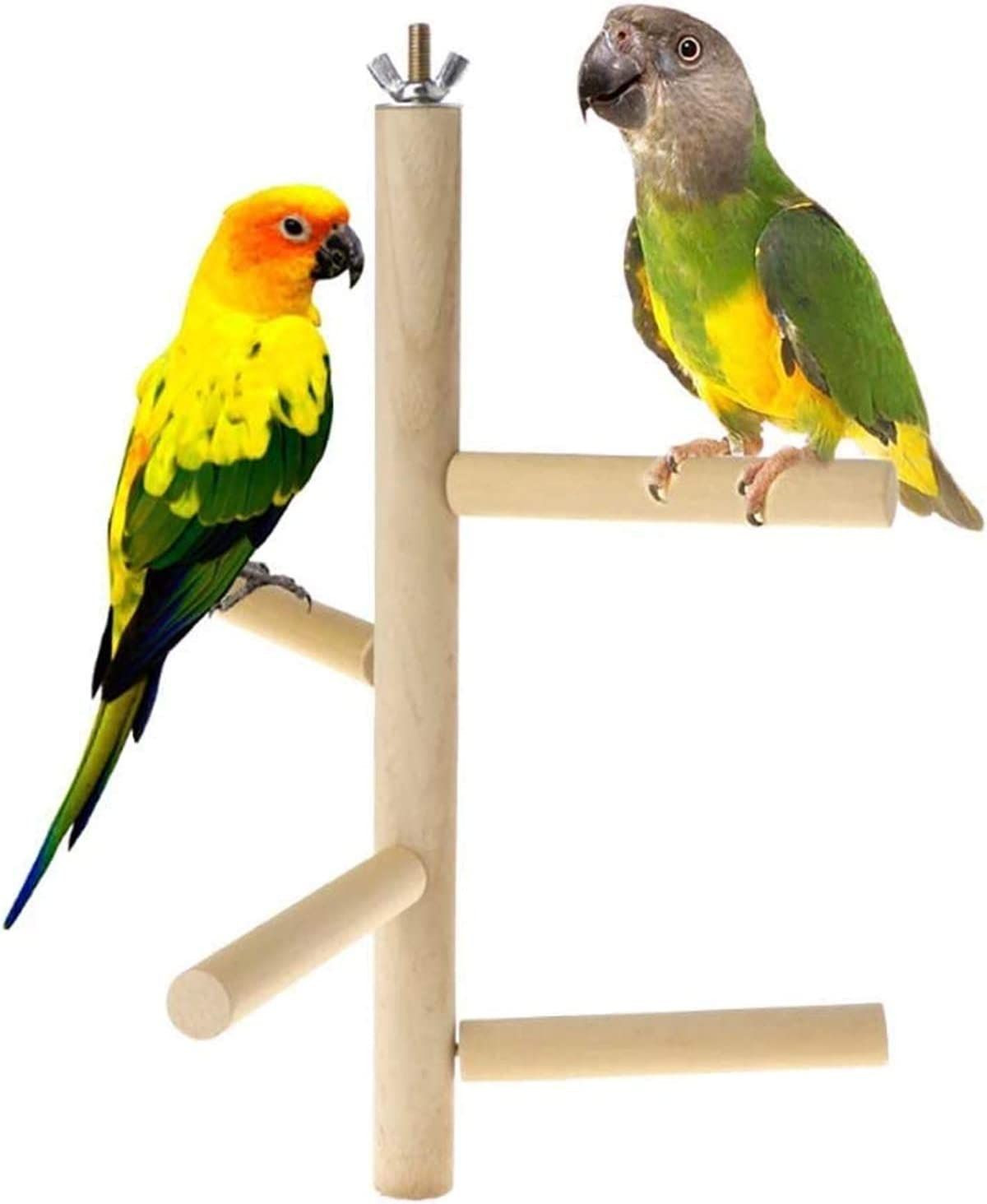 Parakeet Perch,Bird Natural Wood Stand,Parrot Cage Top Wooden Branches for... 