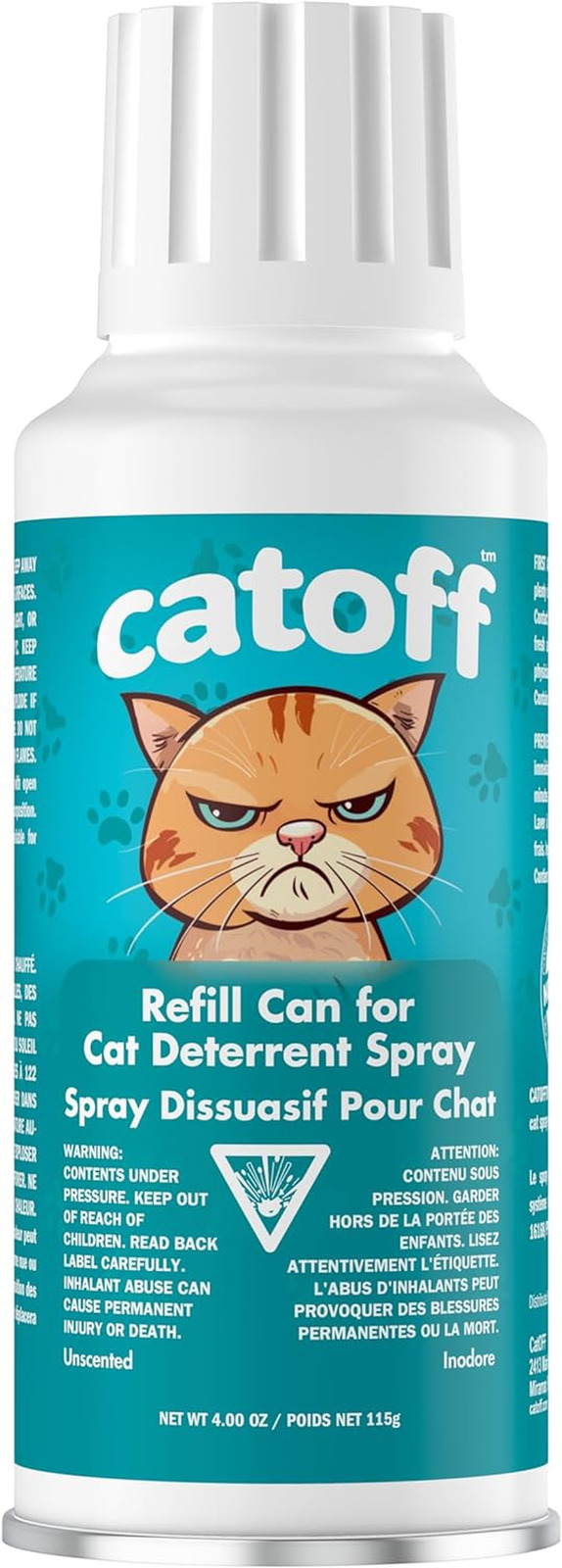 Catoff Refill Compatible with SSSCAT Indoor Cat Deterrent Spray System, Made in 