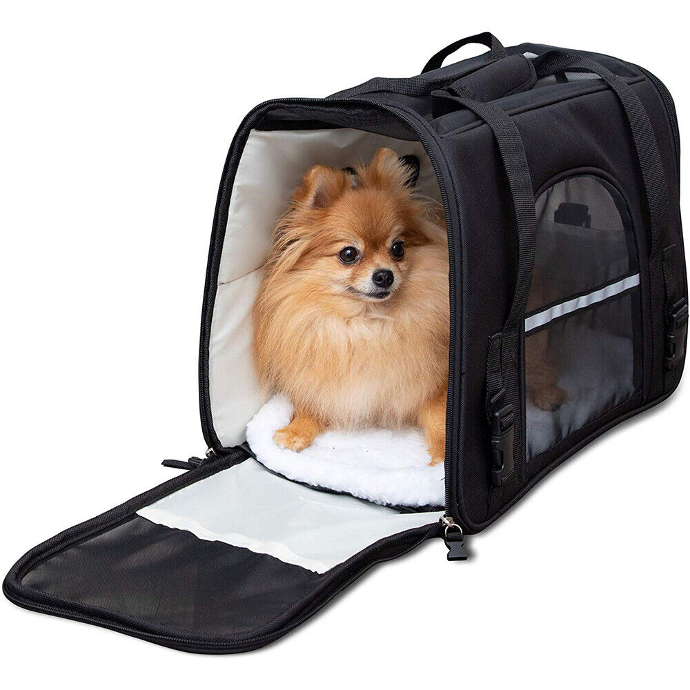 Pet Dog Cat Carrier Bag Soft Sided Comfort Travel Tote Case Airline Approved US