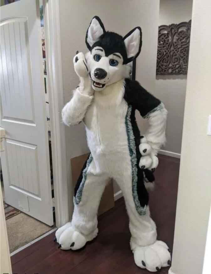 Mascot Costumes for Adults White Fox Wolf Husky Dog Movie Props Show Halloween