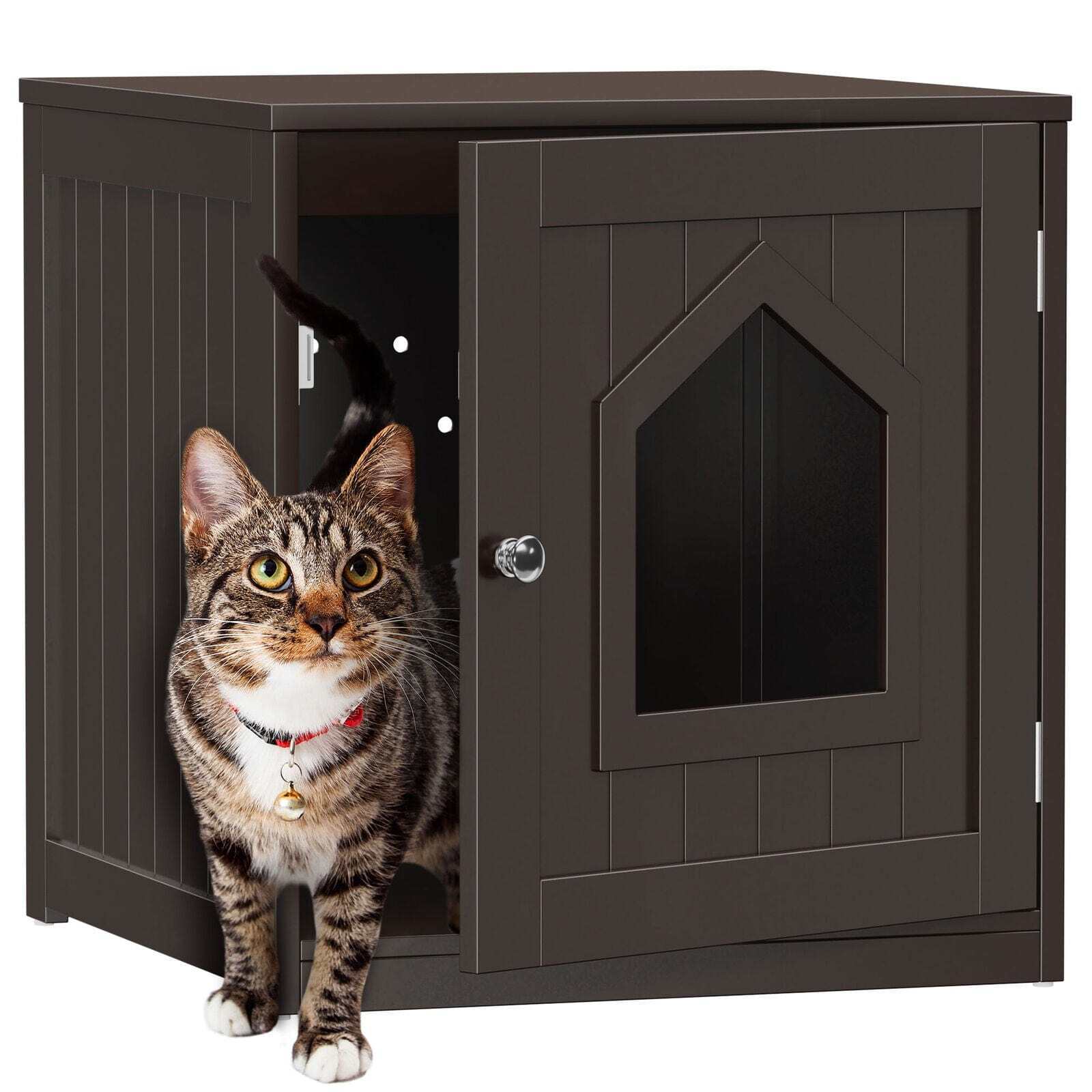 🐱 Designer Wooden Cat Litter Box Enclosure 🪵
