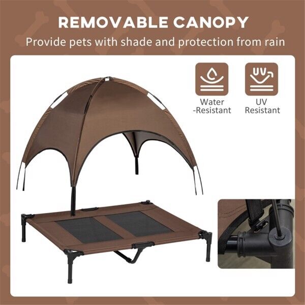 Elevated Pet Bed Dog Foldable Cot Tent Canopy Instant Shelter Outdoor