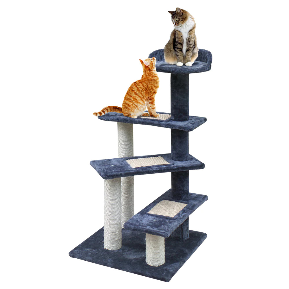 NNEDSZ Cat Tree 100cm Trees Scratching Post Scratcher Tower Condo House Furnitur
