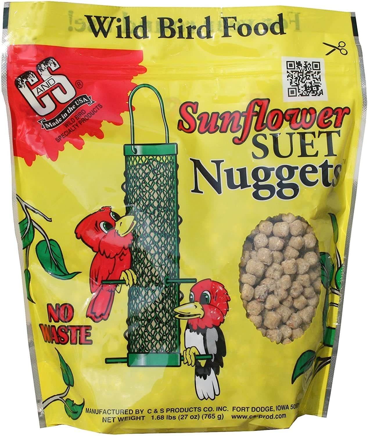 C&S Sunflower Suet Nuggets 27 Ounces, 6 Pack 