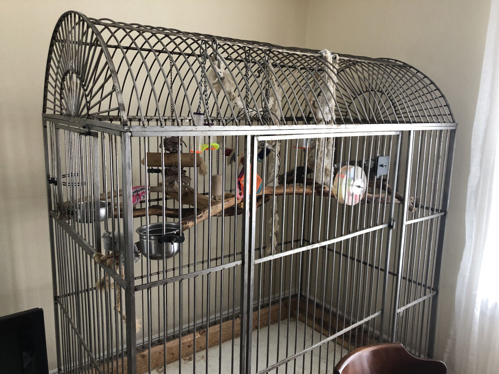 large parrot bird cage