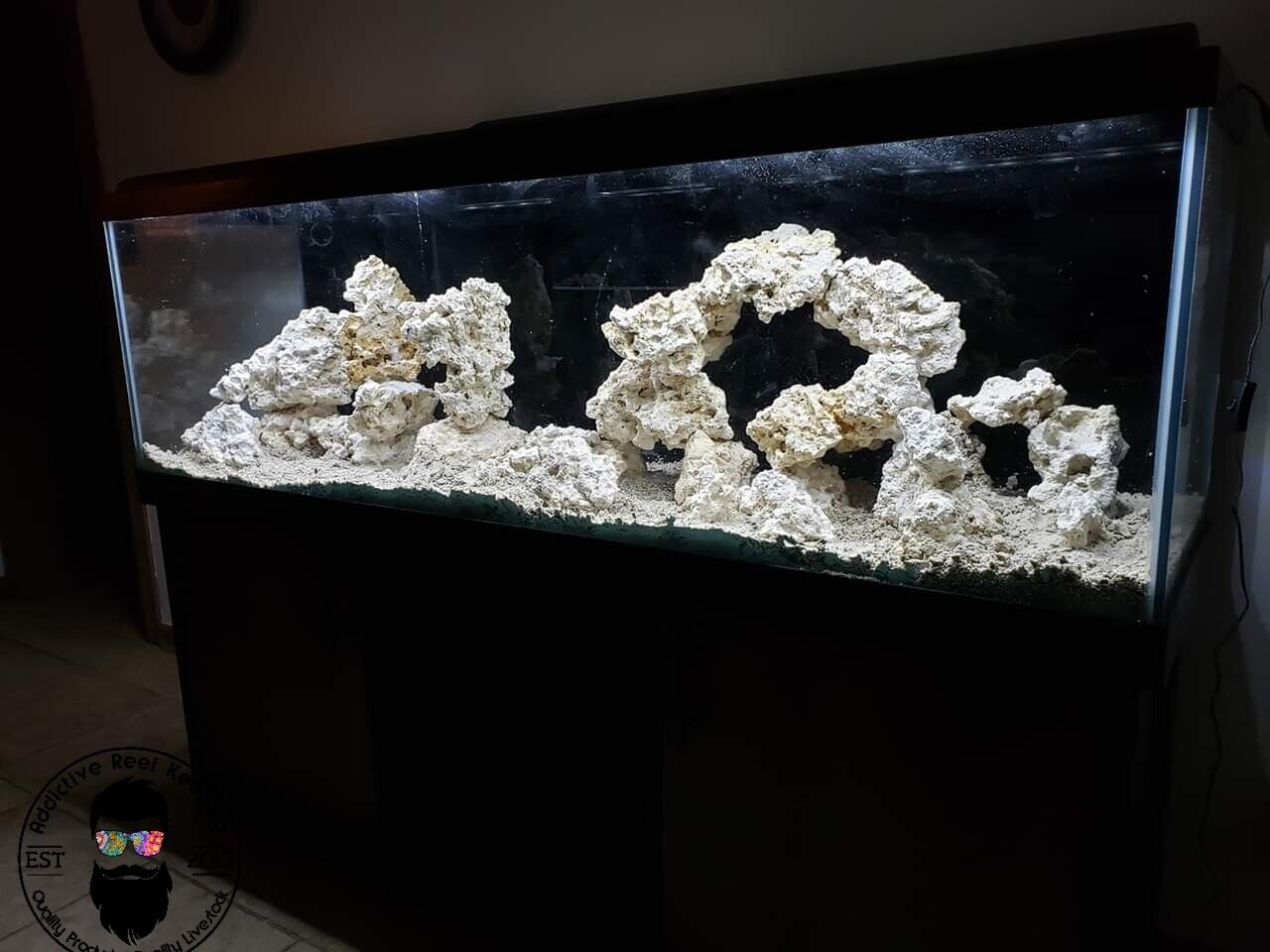 40 lbs Sm/Med/Lg Dry Reef Rock Aragonite Base, Porous, Live, Aquarium 