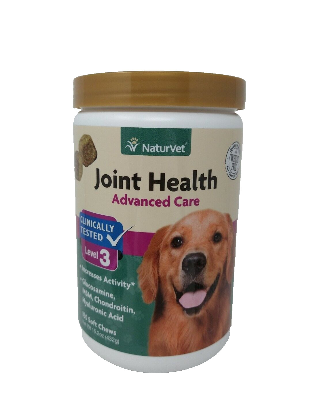 NaturVet Joint Health Level 3 Advanced Care for Dogs 180 Chews. Exp 12/24+ #4647