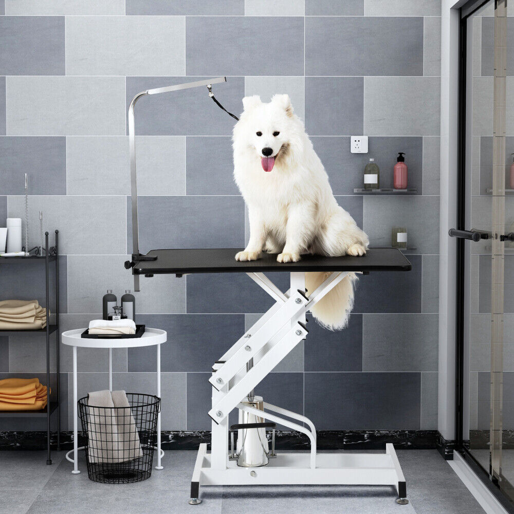 Hydraulic Dog Pet Grooming Table Heavy Duty Big Size Z-Lift w/ Adjustable Arm