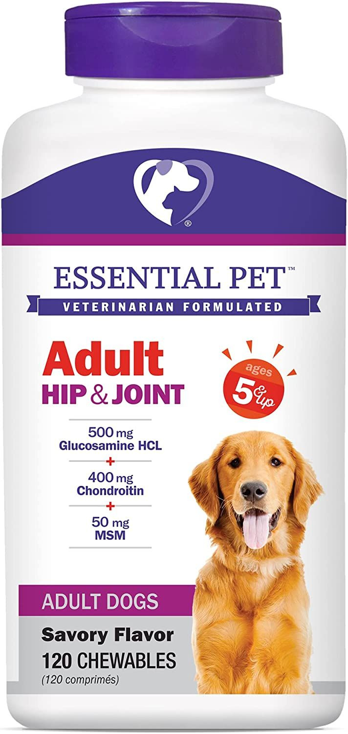 Essential Pet Products Adult Dog Hip & Joint Support Chewable Tablet Age 5+... 