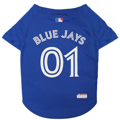 TORONTO BLUE JAYS MLB Pets First Officially Licensed Dog Jersey, Sizes XS-XXL