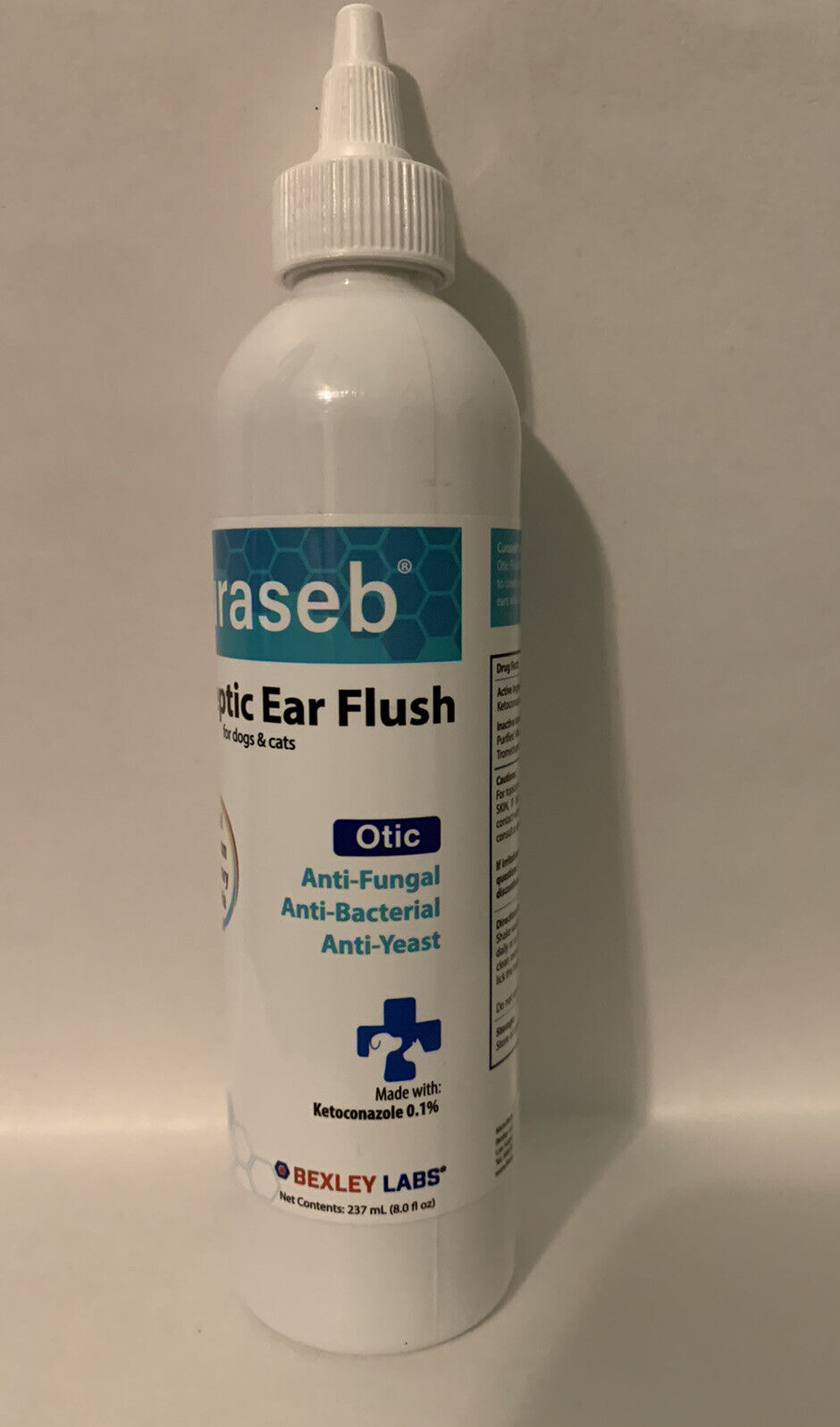 Curaseb Antiseptic Ear Flush For Dogs and Cats 08 oz