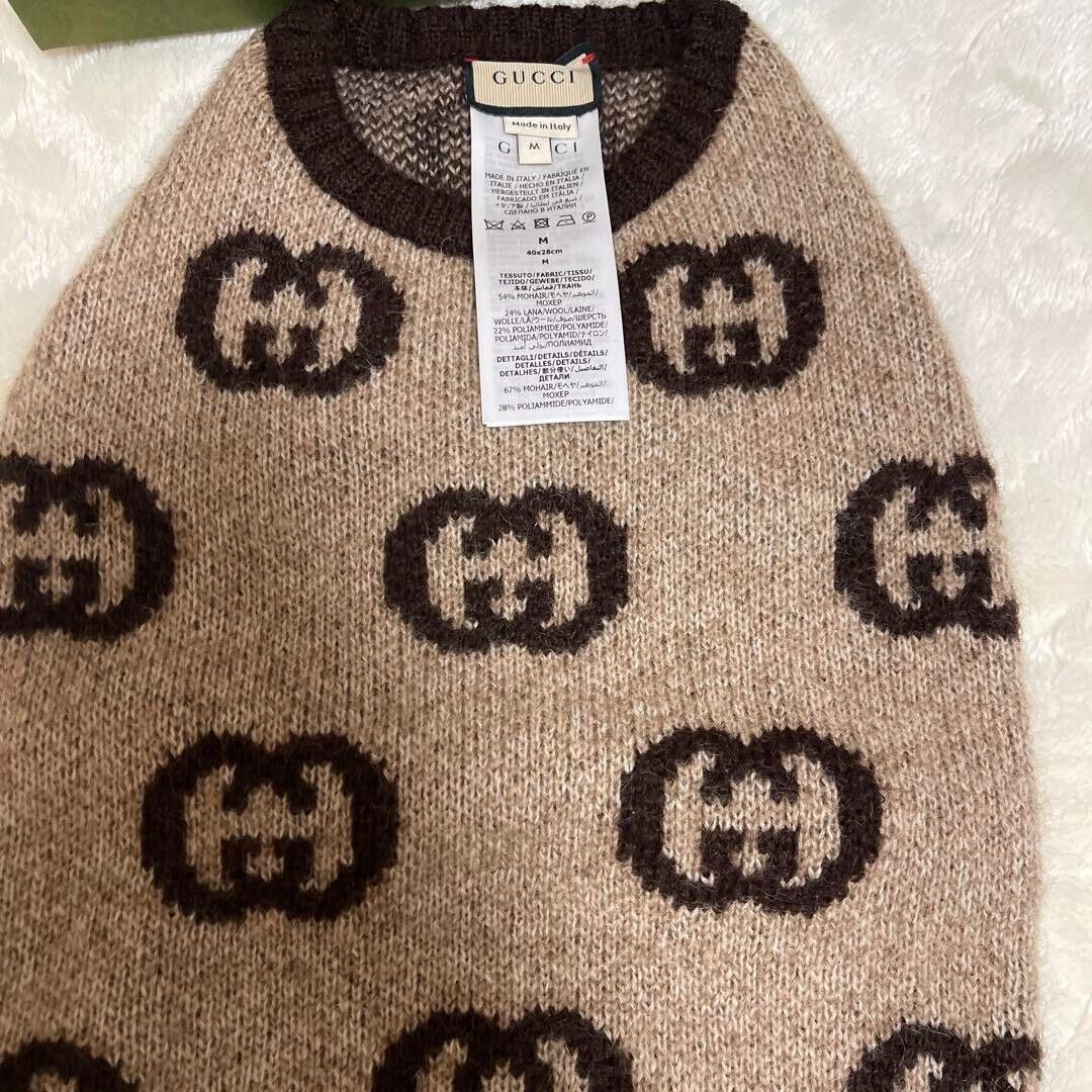 Gucci GG Mohair Dog Sweater Dog Wear Size M Unused F5