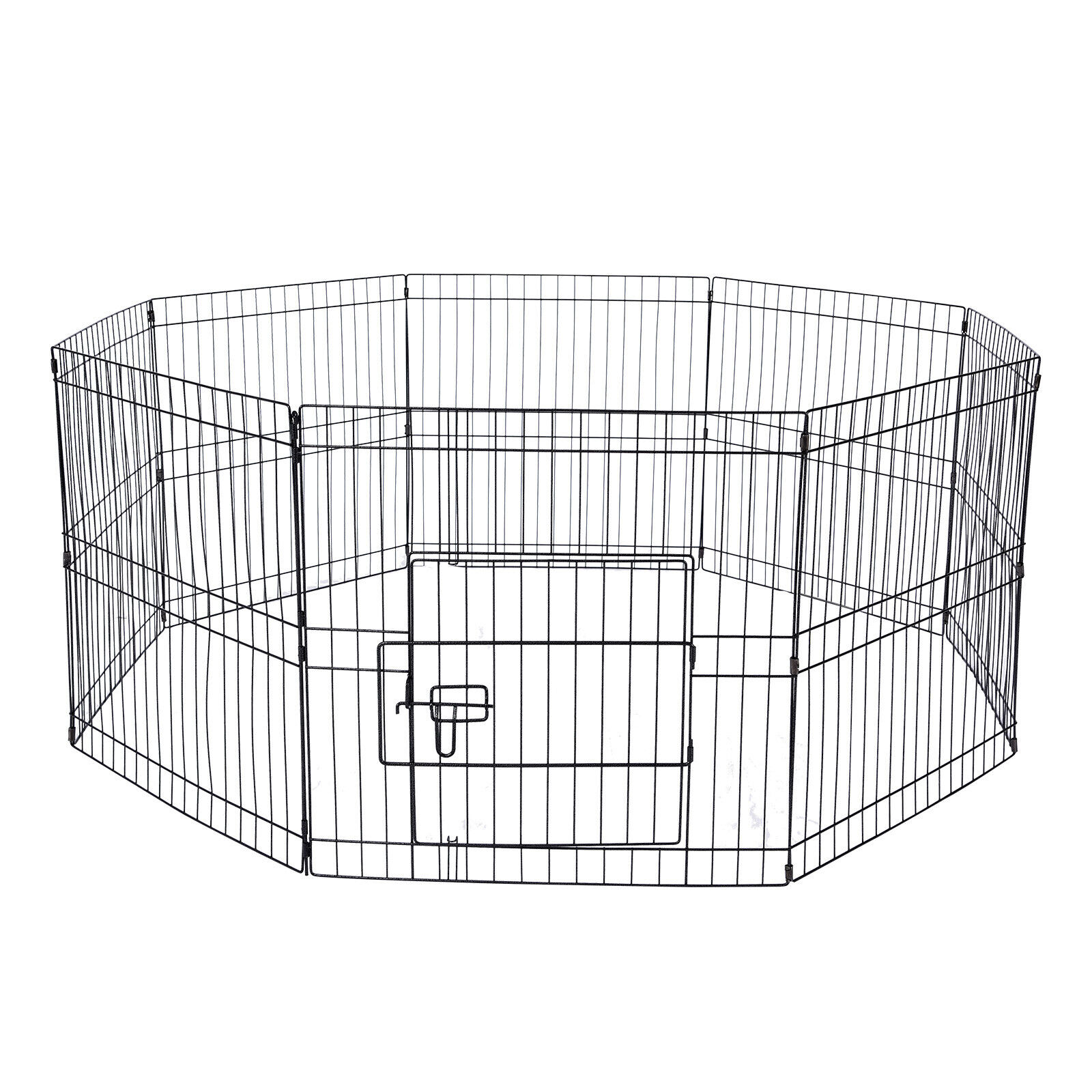 24 Inch Heavy Duty Dog Playpen 8 Panels Exercise Pen Pet Fence Cage with Doors